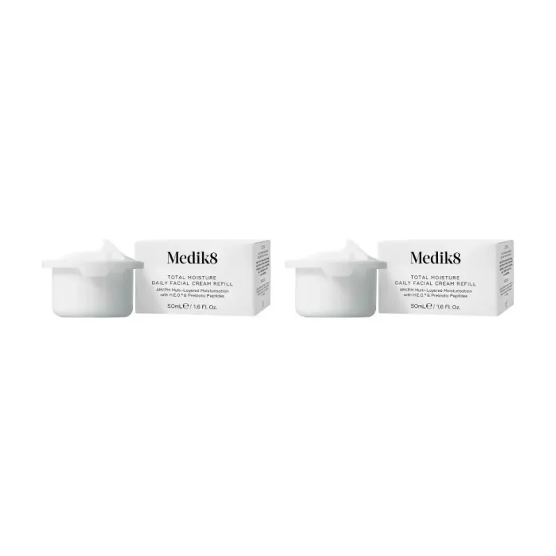 Medik8 Total Moisture Daily Facial Cream Refill Duplo, 2 x 50 ml | Farmacia Barata Medik8 Total Moisture Daily Facial Cream Refill Duplo, 2 x 50 ml | Farmacia Barata