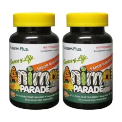 Natures Plus Animal Parade Multivit Naranja Duplo, 2 x 60 Comp.