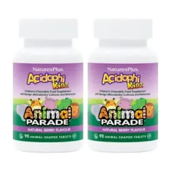 Natures Plus Animal parade Acidophikidz Duplo, 2 x 90 comprimidos.