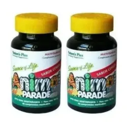 Natures Plus Animal Parade Multivit Cereza Duplo, 2 x 60 Comp.