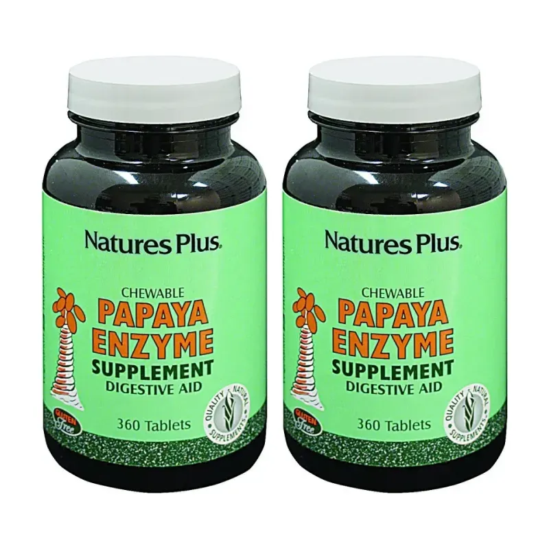 Nature’s plus papaya enzyme Duplo, 2 x 360 comp. mastic. | Farmacia Barata Nature’s plus papaya enzyme Duplo, 2 x 360 comp. mastic. | Farmacia Barata
