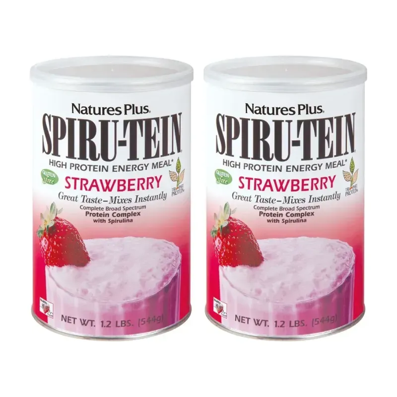 Nature’s plus spiru-tein fresa Duplo, 2 x 544 g | Farmacia Barata