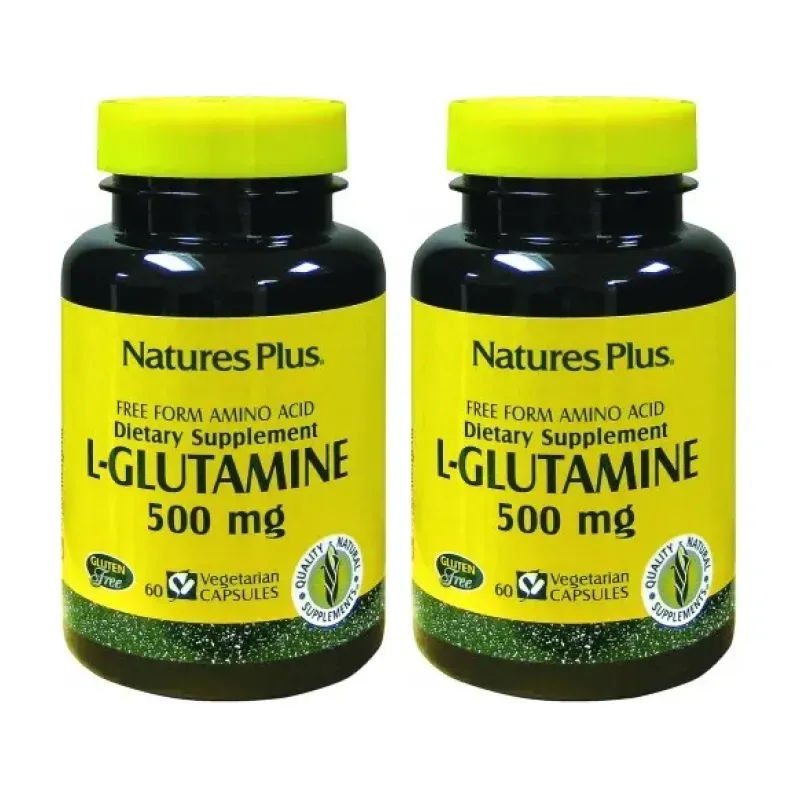 Nature’s plus l-glutamina 500 mg Duplo, 2 x 60 caps. | Farmacia Barata