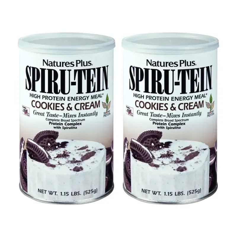 Nature’s plus spiru-tein cookies & cream Duplo, 2 x 525 g | Farmacia Barata