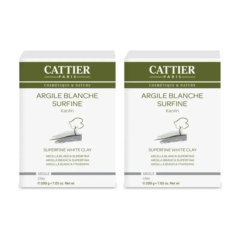 Cattier Arcilla Blanca Superfina Duplo, 2 x 200 g | Farmacia Barata