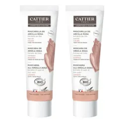 Cattier Mascarilla Arcilla Rosa (Piel sensible) Duplo, 2 x 100ml.