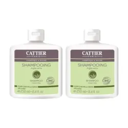 Cattier Champú Cuero Cabelludo Graso (Arcilla Verde) Duplo, 2 x 250ml.