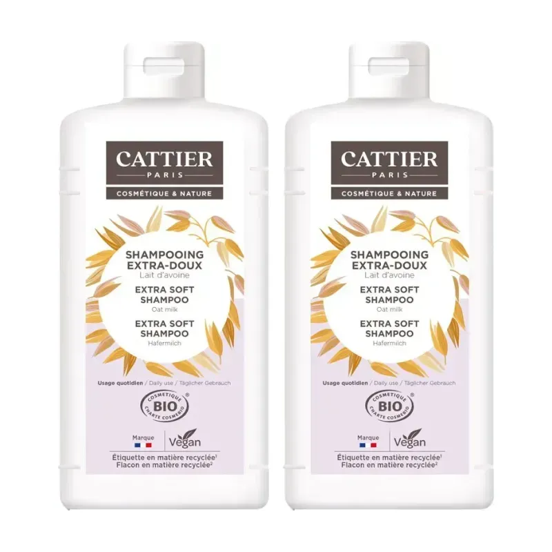 Cattier Champú Extra Suave Duplo, 2 x 1L. | Farmacia Barata