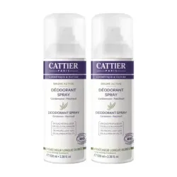 Cattier Desodorante Spray Brume Active Duplo, 2 x 100ml.