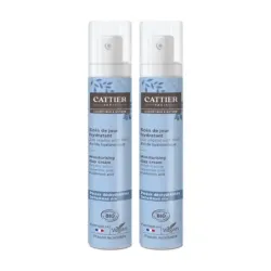 Cattier Crema Hidratante Dia Piel Normal Duplo, 2 x 50ml.