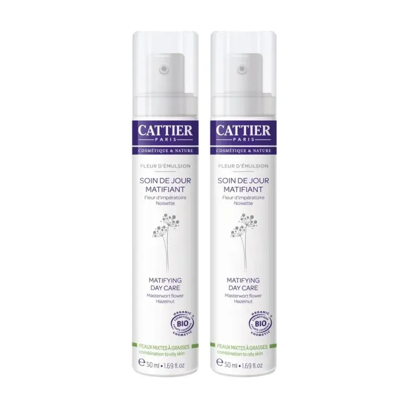 Cattier Crema Matificante Día Piel Mixta a Grasa Duplo, 2 x 50ml. | Farmacia Barata Cattier Crema Matificante Día Piel Mixta a Grasa Duplo, 2 x 50ml. | Farmacia Barata