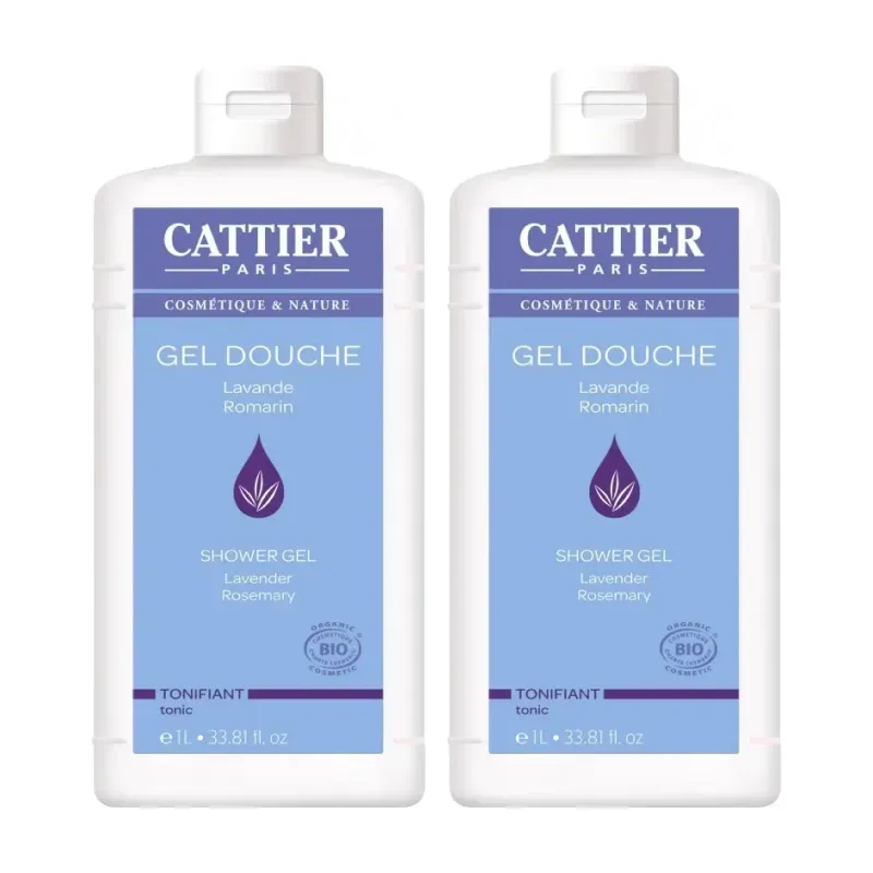 Cattier Gel de Ducha Tonificante Duplo, 2 x 1 L | Farmacia Barata