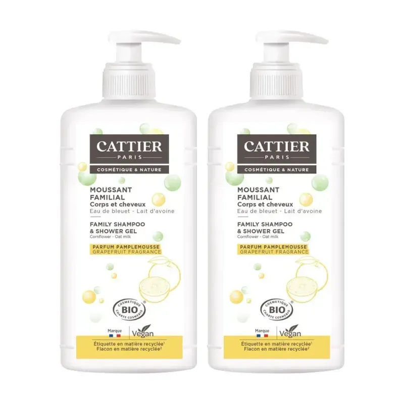 Cattier Gel de ducha y Champú Familiar Duplo, 2 x 1L. | Farmacia Barata Cattier Gel de ducha y Champú Familiar Duplo, 2 x 1L. | Farmacia Barata