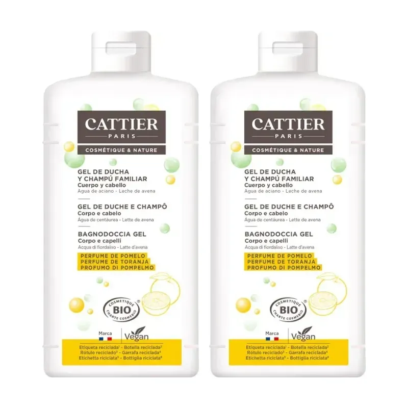 Cattier Gel De Ducha Y Champú Familiar S/S Duplo, 2 x 500 ml | Farmacia Barata Cattier Gel De Ducha Y Champú Familiar S/S Duplo, 2 x 500 ml | Farmacia Barata