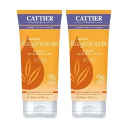 Cattier Gel de ducha Sunny Albaricoque Duplo, 2 x 200ml.