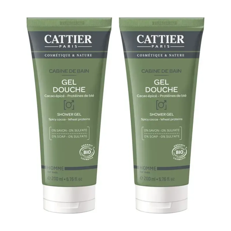 Cattier Champú y Gel de Ducha Hombre Duplo, 2 x 200ml. | Farmacia Barata