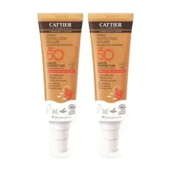 Cattier Spray Protección Solar SPF50 Cara & Cuerpo Duplo, 2 x 125ml