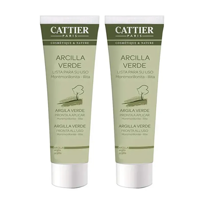 Cattier arcilla verde lista para usar Duplo, 2 x 400 g | Farmacia Barata