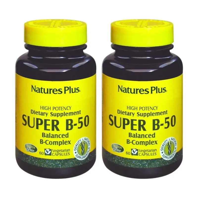Natures Plus Super B-50 Duplo, 2 x 60 cápsulas. | Farmacia Barata Natures Plus Super B-50 Duplo, 2 x 60 cápsulas. | Farmacia Barata