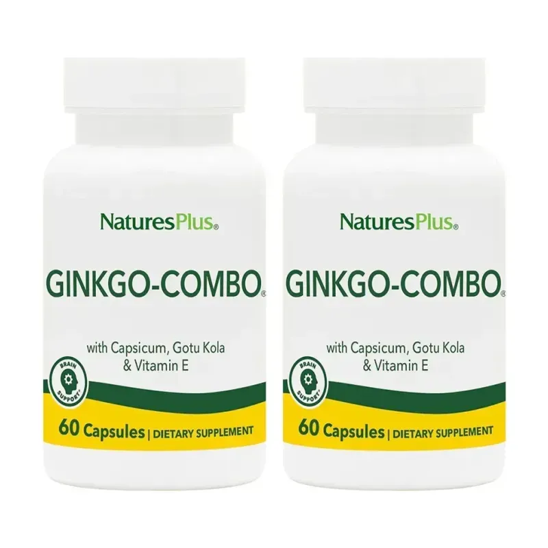 Natures Plus Ginkgo-Combo Duplo, 2 x 60 Caps. | Farmacia Barata Natures Plus Ginkgo-Combo Duplo, 2 x 60 Caps. | Farmacia Barata