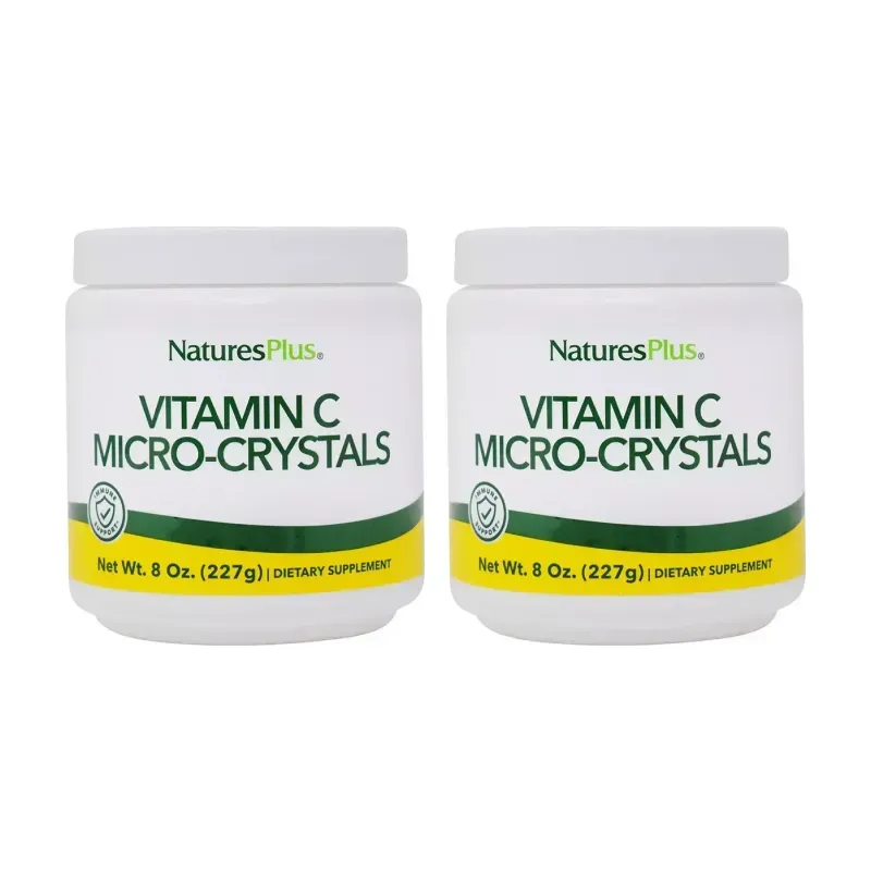 Natures Plus Vitamina C Microcristales Duplo, 2 x 227gr. | Farmacia Barata