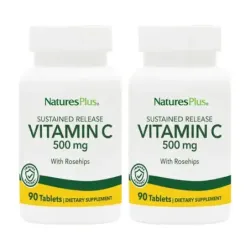 Natures Plus Vitamina C 500 mg Duplo, 2 x 90 Comp.