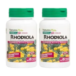 Natures Plus Rhodiola 250 mg Duplo, 2 x 60 Caps.