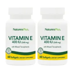 Natures Plus Vitamina E 400 UI Duplo, 2 x 60 Perlas.