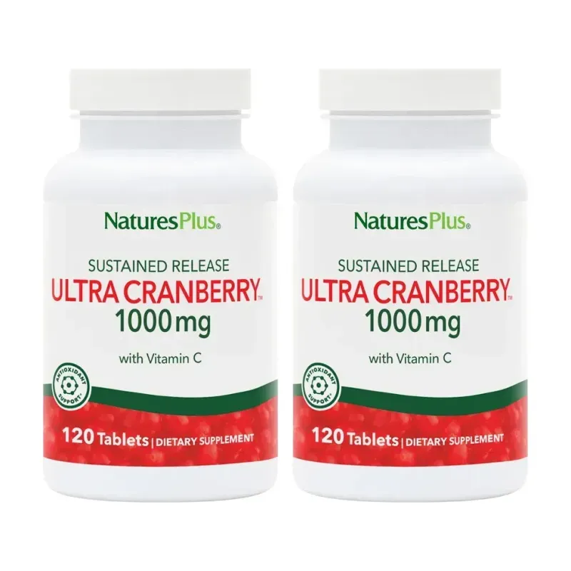 Natures Plus Ultra Cranberry (Arándano Rojo) Duplo, 2 x 60 comprimidos. | Farmacia Barata Natures Plus Ultra Cranberry (Arándano Rojo) Duplo, 2 x 60 comprimidos. | Farmacia Barata