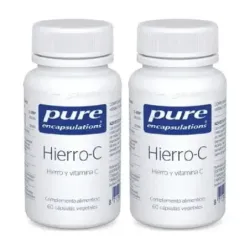Pure Hierro-C Duplo, 2 x 60 Cápsulas Vegetales