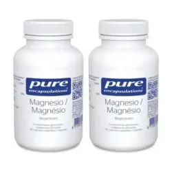 Pure Magnesio Bisglicinato Duplo, 2 x 90 Cápsulas Vegetales
