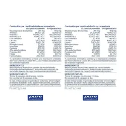 Pure Enzimas Digestivas Plus Duplo, 2 x 90 Cápsulas Vegetales