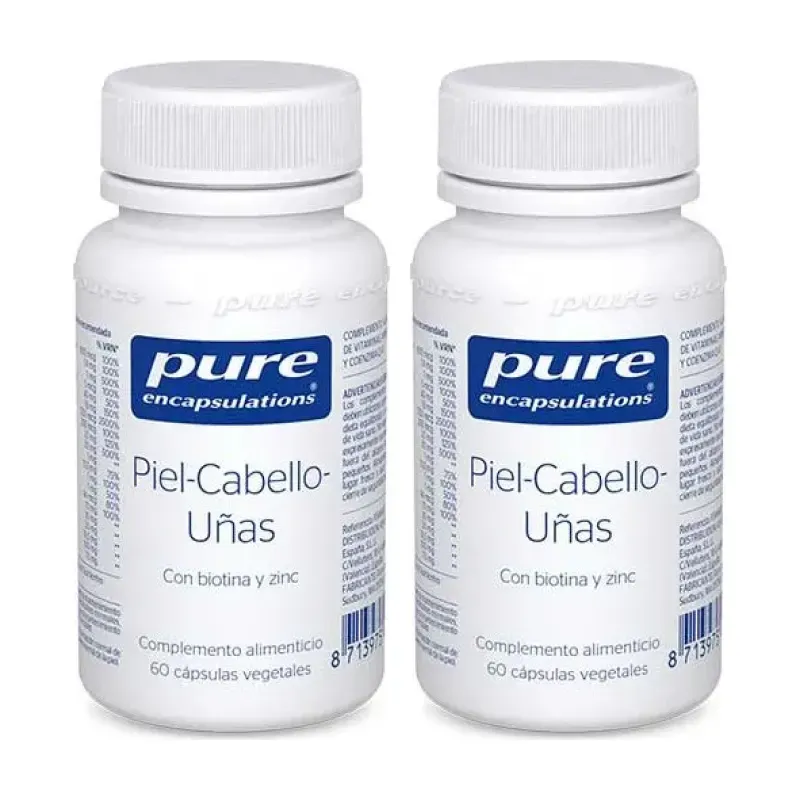 Pure Piel-Cabello-Uñas Duplo, 2 x 60 cápsulas vegetales | Farmacia Barata Pure Piel-Cabello-Uñas Duplo, 2 x 60 cápsulas vegetales | Farmacia Barata