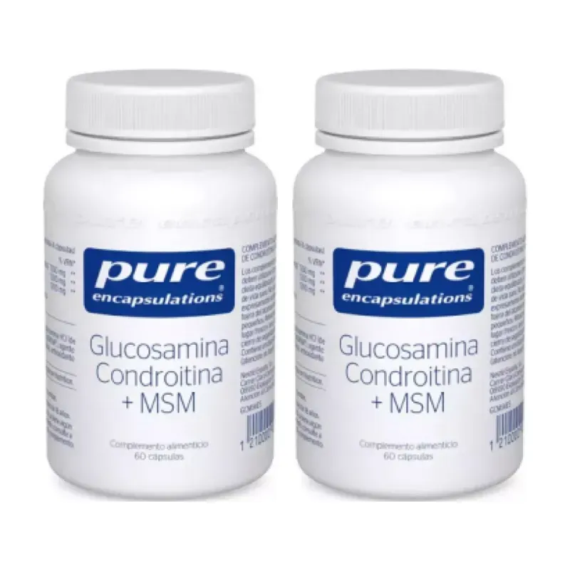 Pure Glucosamina Condroitina + MSM Duplo, 2 x 60 Cápsulas | Farmacia Barata