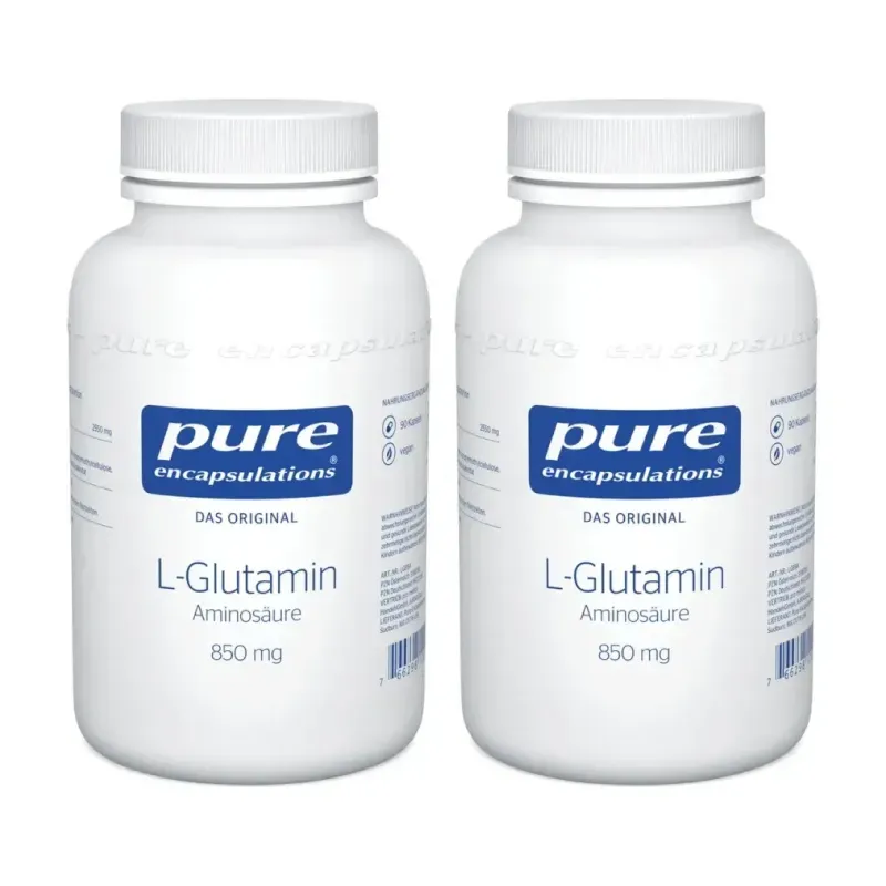 Pure L-Glutamina Duplo, 2 x 60 Cápsulas Vegetales | Farmacia Barata