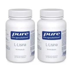 Pure L-Lisina Duplo, 2 x 90 Cápsulas Vegetales