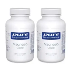 Pure Magnesio Citrato Duplo, 2 x 90 Cápsulas Vegetales