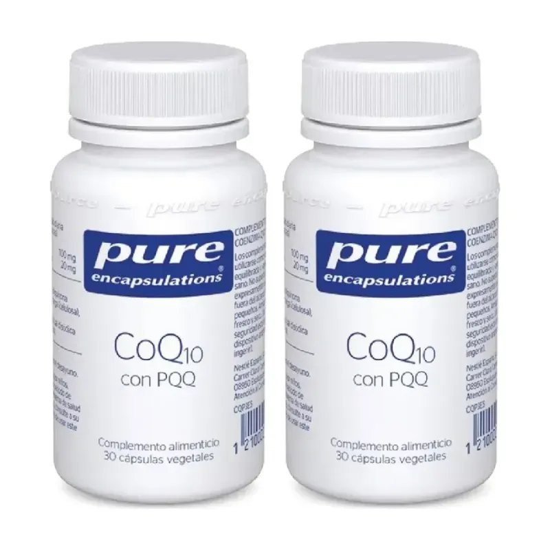 Pure CoQ10 con PQQ Duplo, 2 x 30 Cápsulas Vegetales | Farmacia Barata