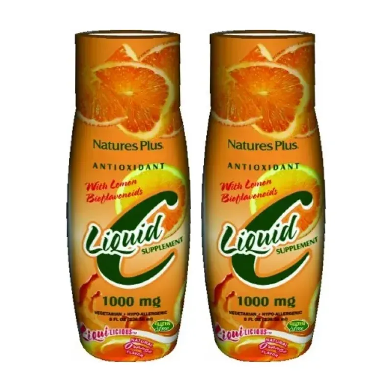 Natures Plus Liquilicious Vitamina C Duplo, 2 x 236 ml. | Farmacia Barata