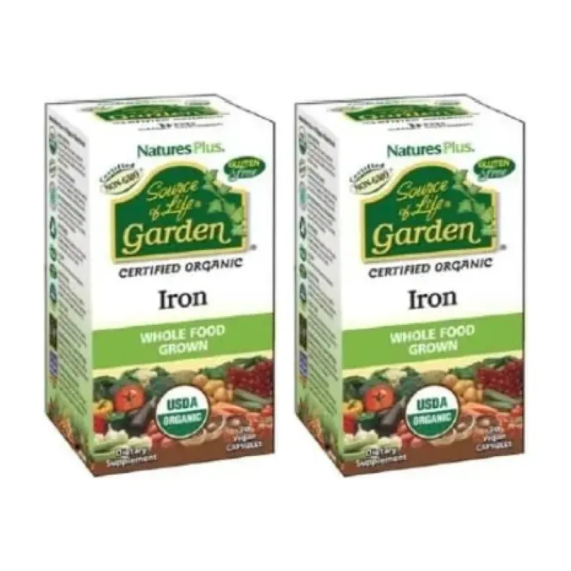 Natures Plus Garden Hierro 18 mg Duplo, 2 x 30 caps | Farmacia Barata