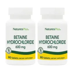 Natures Plus Betaina HCL 600 mg Duplo, 2 x 90 Comp.