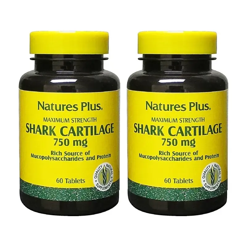 Natures Plus Cartílago de tiburón 750mg Duplo, 2 x 60 comprimidos. | Farmacia Barata