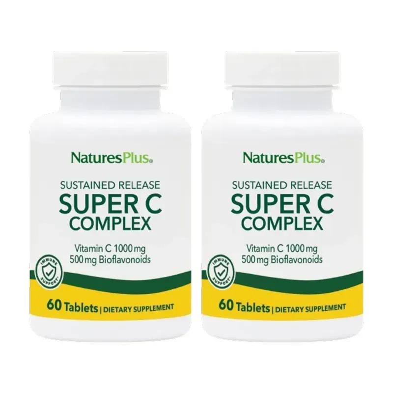 Natures Plus Super C Complex Duplo, 2 x 60 Comp. | Farmacia Barata Natures Plus Super C Complex Duplo, 2 x 60 Comp. | Farmacia Barata