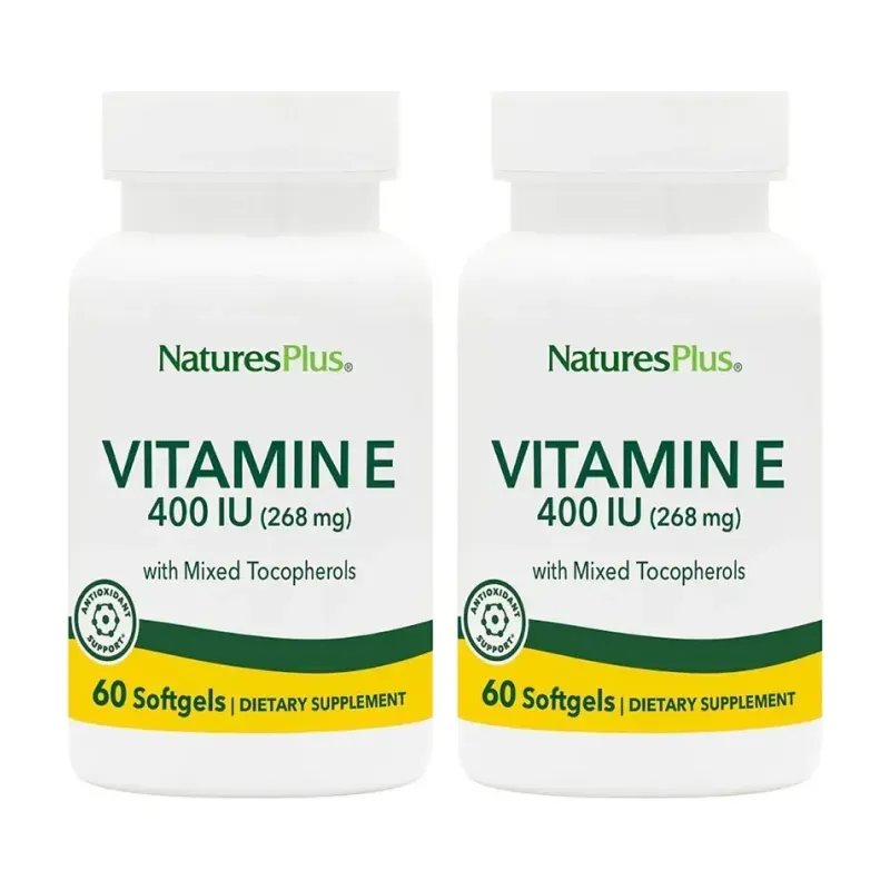 Natures Plus Vitamina E 400 UI Duplo, 2 x 60 Perlas. | Farmacia Barata