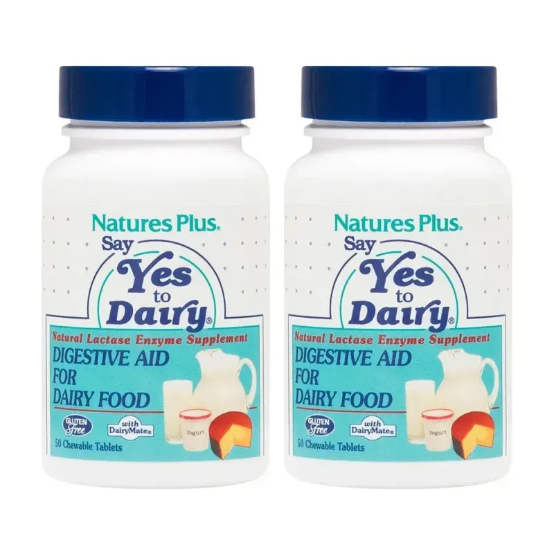 Natures Plus Say Yes To Dairy Duplo, 2 x 50 comprimidos | Farmacia Barata Natures Plus Say Yes To Dairy Duplo, 2 x 50 comprimidos | Farmacia Barata