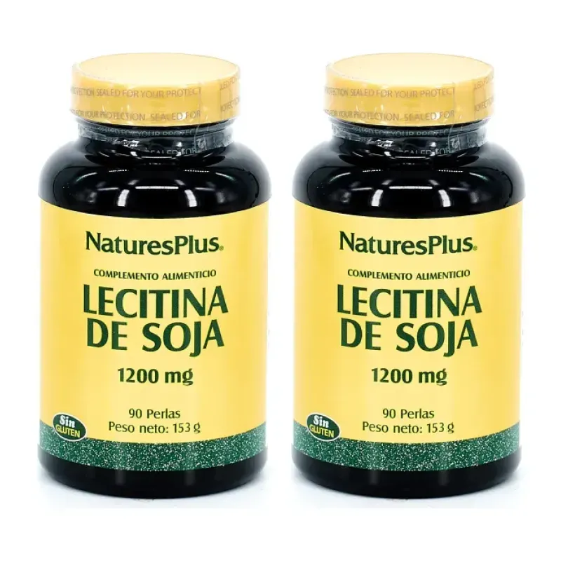 Nature's plus lecitina de soja 1200 mg Duplo, 2 x 90 perlas | Farmacia Barata