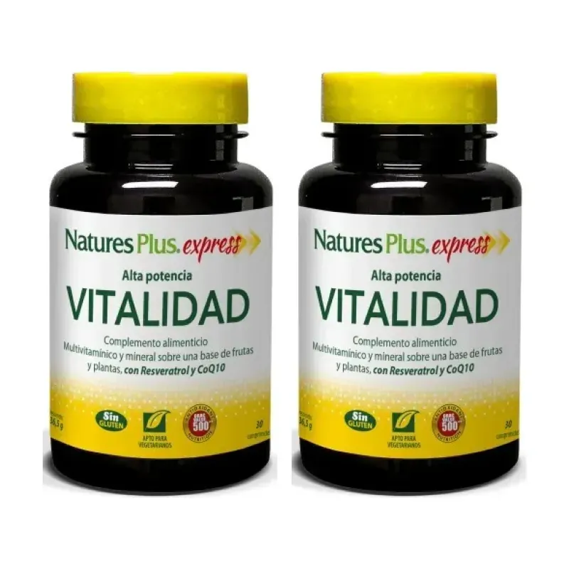 Natures Plus Express Vitalidad Duplo, 2 x 30 Comp. | Farmacia Barata