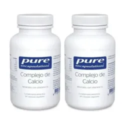 Pure Complejo de Calcio Duplo, 2 x 90 Cápsulas Vegetales | Farmacia Barata