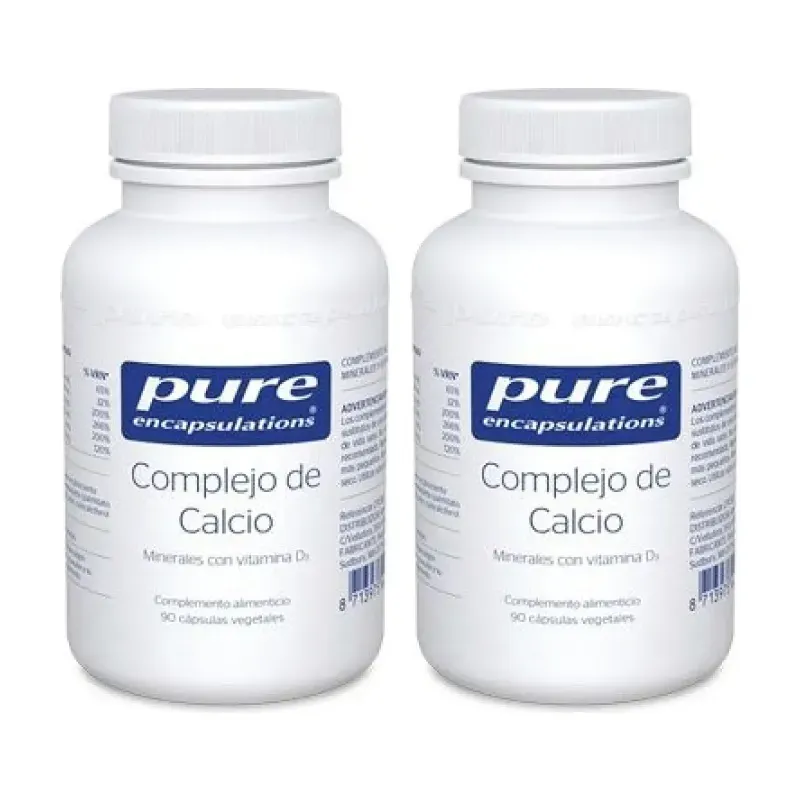 Pure Complejo de Calcio Duplo, 2 x 90 Cápsulas Vegetales | Farmacia Barata