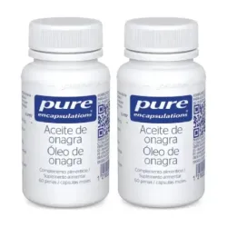 Pure Aceite Onagra Duplo, 2 x 60 Cápsulas Vegetales | Farmacia Barata Pure Aceite Onagra Duplo, 2 x 60 Cápsulas Vegetales | Farmacia Barata